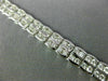 ANTIQUE LONG 2.10CT DIAMOND 14KT WHITE GOLD 3D CLASSIC WAVE LINK BRACELET #18312