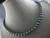EXTRA LARGE & LONG 331.9CT BLACK DIAMOND 14KT WHITE GOLD ETERNITY LOVE NECKLACE