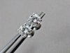 ESTATE .45CT ROUND DIAMOND 14KT WHITE GOLD 3D SCREW BACK STUD EARRINGS #21271