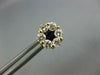 LARGE 1.98CT DIAMOND & AAA SAPPHIRE 14K YELLOW GOLD CLUSTER FLOWER EARRINGS 3059