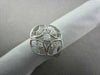 ANTIQUE WIDE CIRCULAR .50CT ROUND DIAMONDS HAND CRAFTED 14KT WHITE COCKTAIL RING