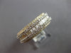 LARGE 1.25CT DIAMOND 14KT 2 TONE GOLD ROUND & BAGUETTE UNISEX ANNIVERSARY RING