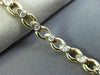 ANTIQUE .50CT DIAMOND 14K WHITE & YELLOW GOLD 3D LINK HANDCRAFTED BRACELET #227