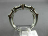 ESTATE WIDE .33CT DIAMOND 14K WHITE GOLD OPEN FILIGREE MILGRAIN ANNIVERSARY RING