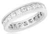 7.2CT DIAMOND PLATINUM 3D CLASSIC PRINCESS ETERNITY WEDDING ANNIVERSARY RING