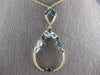 2.05CT DIAMOND & AAA BLUE TOPAZ 14KT 2 TONE GOLD TEAR DROP BY THE YARD NECKLACE