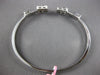 WIDE 1.11CT DIAMOND 18K WHITE GOLD 3D ROUND & BAGUETTE INVISIBLE BANGLE BRACELET