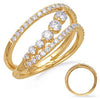 .69CT DIAMOND 14K YELLOW GOLD 3D ROUND SHARED PRONG GRADUATING JOURNEY LOVE RING