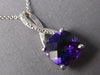 LARGE 3.52CT DIAMOND & AAA AMETHYST 14KT WHITE GOLD 3D SQUARE FLOATING PENDANT
