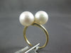 ESTATE AAA SOUTH SEA PEARL 14KT YELLOW GOLD 3D CLASSIC CRISS CROSS LOVE RING