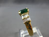 1.35CT DIAMOND & AAA EMERALD 18KT YELLOW GOLD SEMI BEZEL ENGAGEMENT RING #27978
