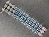 EXTRA LARGE 26.54CT DIAMOND & AAA AQUAMARINE 14KT WHITE GOLD MULTI ROW NECKLACE