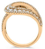 ESTATE LARGE 2.24CT DIAMOND 14KT ROSE GOLD 3D MULTI ROW LOVE KNOT FUN RING