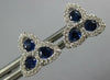 .68CT DIAMOND & AAA SAPPHIRE 18KT WHITE GOLD TRILLION FLOWER STAR STUD EARRINGS
