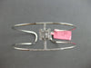 WIDE .57CT DIAMOND 18K WHITE GOLD ROUND & BAGUETTE FLEXIBLE CUFF BANGLE BRACELET