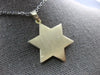LARGE .52CT DIAMOND 14KT 2 TONE GOLD 3D STAR OF DAVID MENORAH FLOATING PENDANT