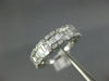 WIDE .75CT DIAMOND 14KT WHITE GOLD 3D ROUND & BAGUETTE CLASSIC ANNIVERSARY RING