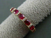 ESTATE 3.98CT DIAMOND & RUBY 18K ROSE GOLD DOUBLE SIDE ANNIVERSARY ETERNITY RING