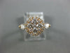 WIDE .85CT DIAMOND 18KT ROSE GOLD 3D CLUSTER FLOWER HALO FRIENDSHIP PROMISE RING