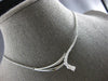 LARGE 1.0CT DIAMOND 14KT WHITE GOLD JOURNEY GRADUATING JOURNEY V SHAPE NECKLACE