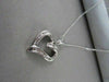 ESTATE .90CT DIAMOND 14KT WHITE GOLD CLASSIC OPEN HEART FLOATING PENDANT #17303