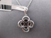 .84CT DIAMOND & AAA RUBY 18KT WHITE GOLD 3D 4 LEAF CLOVER CLASSIC LOVE PENDANT