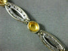 ESTATE WIDE 1.20CT DIAMOND 14KT WHITE & YELLOW GOLD OVAL TENNIS BRACELET #11318