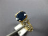 WIDE 2.05CT DIAMOND & AAA SAPPHIRE 14KT YELLOW GOLD OVAL & ROUND ENGAGEMENT RING
