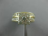 LARGE 1.54CT ROUND DIAMOND & AAA SAPPHIRE 14K YELLOW GOLD 3D ENGAGEMENT RING SET