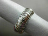 ESTATE WIDE .31CT ROUND DIAMOND 18K WHITE GOLD 3D FLEXIBLE SHINY X LOVE RING VVS