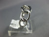 ESTATE .19CT AAA SAPPHIRE 18KT WHITE GOLD 3D CLASSIC OVAL LINK FUN RING