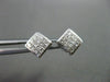 ESTATE .60CT PRINCESS CUT DIAMOND 14KT WHITE GOLD SQUARE EARRINGS AMAZING #21711