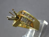 LARGE 1.13CT DIAMOND 14K YELLOW GOLD ROUND & BAGUETTE SEMI MOUNT ENGAGEMENT RING