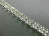 ANTIQUE LONG 2.10CT DIAMOND 14KT WHITE GOLD 3D CLASSIC WAVE LINK BRACELET #18312