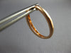 ESTATE .18CT DIAMOND 14KT ROSE GOLD 3D CLASSIC ETOILE OVAL HOOP HANGING EARRINGS