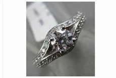 ANTIQUE ROUND DIAMOND 1.10CT 14KT WHITE GOLD ENGAGEMENT FRIENDSHIP RING