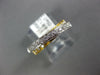 ESTATE .25CT DIAMOND 18KT 2 TONE GOLD CLASSIC 3D CLASSIC CRISS CROSS X LOVE RING
