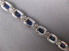 LARGE 17.88CT DIAMOND & AAA SAPPHIRE 18KT WHITE GOLD 3D CUSHION & ROUND BRACELET