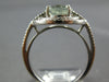 WIDE 2.81CT DIAMOND & AAA GREEN AMETHYST 14KT WHITE GOLD OVAL & ROUND HALO RING