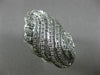 ESTATE LARGE 2.36CT ROUND & BUGETTE DIAMOND 14K WHITE GOLD 3D INFINITY LOVE RING