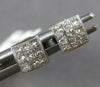 ESTATE .25CT DIAMOND 14KT WHITE GOLD 3D PRINCESS INVISIBLE SQUARE STUD EARRINGS