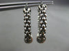 ESTATE LARGE .70CT DIAMOND 14KT TWO TONE GOLD 3D MESH MOVABLE BALL HOOP EARRINGS