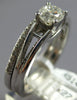 ESTATE .68CT DIAMOND 14KT WHITE GOLD ROUND SOLITAIRE ENGAGEMENT WEDDING RING SET