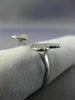 ESTATE WIDE .35CT DIAMOND 14KT WHITE GOLD 3D DOUBLE HEART MICRO PAVE LOVE RING