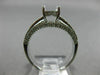 ESTATE .68CT DIAMOND 14KT WHITE GOLD 3D ROUND SEMI MOUNT ENGAGEMENT RING #2004