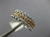 ESTATE WIDE .42CT DIAMOND 14KT WHITE & ROSE GOLD 3D ETOILE ROPE ANNIVERSARY RING