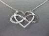 ESTATE .56CT DIAMOND 14KT WHITE & ROSE GOLD BY THE YARD INFINITY HEART NECKLACE