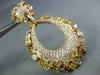 GIA LARGE 13.81CT PINK & MULTI COLOR DIAMOND 18KT ROSE GOLD TEAR DROP EARRINGS