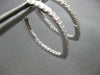 .72CT DIAMOND 18KT WHITE GOLD CLASSIC INSIDE OUT OVAL HOOP FUN HANGING EARRINGS