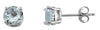 ESTATE 1.55CT AAA AQUAMARINE 14KT WHITE GOLD 3D CLASSIC ROUND STUD EARRINGS